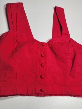 Sim Sam Crop Top Womens Small Pink Tank Coastal Cowgirl Festival Boho Resort